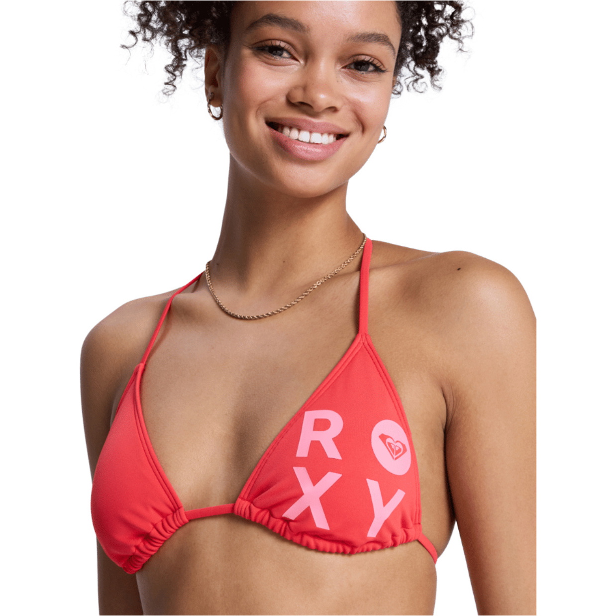 2026 Roxy Kvinders Solid Essentials Tiki Classic Tri Bikini-sæt ERJX203595 - Hibiscus